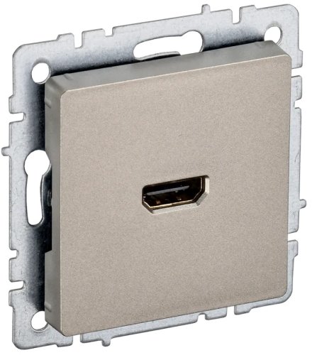 Розетка HDMI без рамки IEK Brite РHDMI-0-БрШ 1-м. шампань картинка